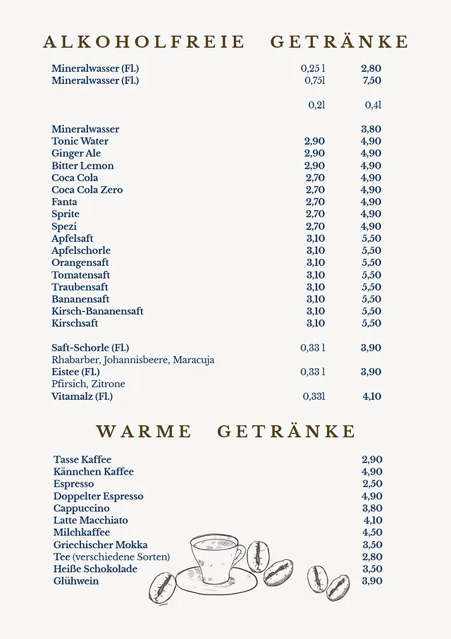 Griechisches Restaurant HELLAS - Speisekarte